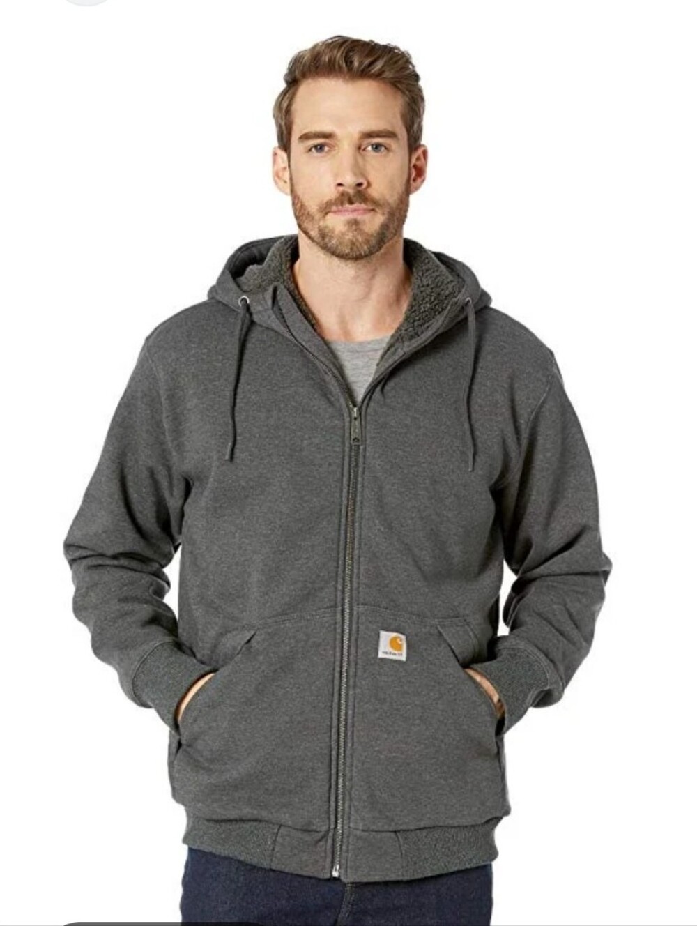 Carhartt Rain Defender Relaxed Fit Sherpa-Lined Full-Zip Sweatshirt 2XLT Tall